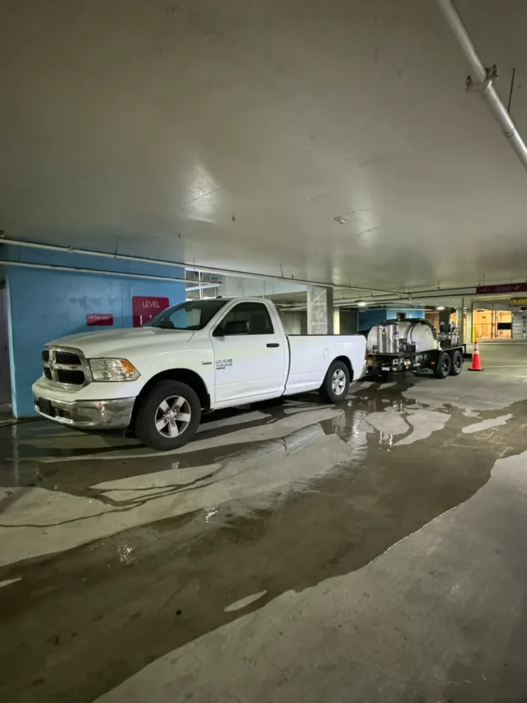 parking garage pressure washing