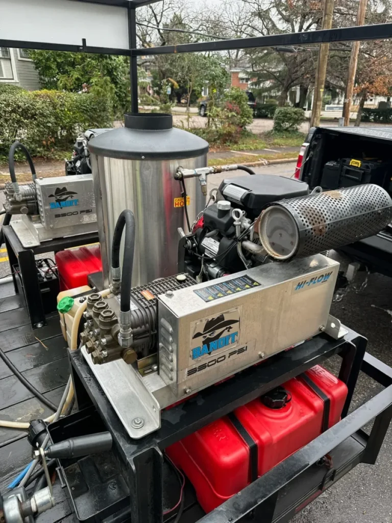 Pressure washing equipment